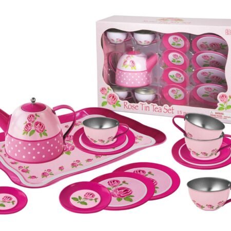 ROSE TIN TEA SET 15PCS - Dosylane