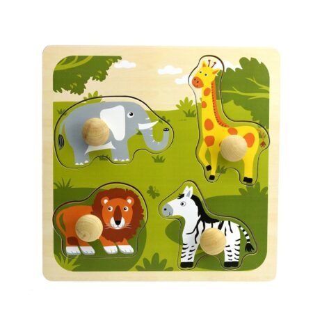 SAFARI ANIMAL LARGE PEG PUZZLE - Dosylane