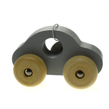 SIMPLE WOODEN TOY CAR - GREY - Dosylane