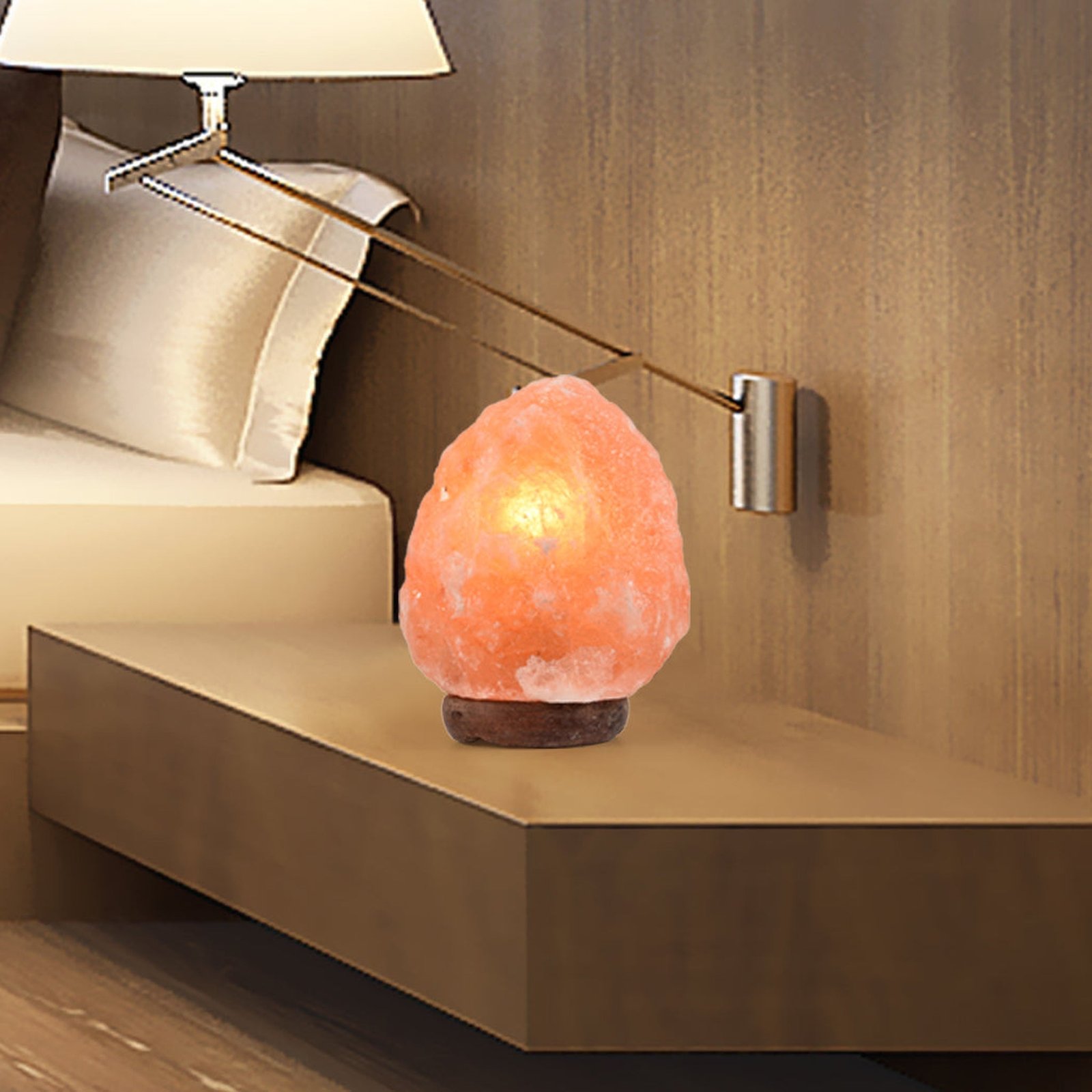 Two Himalayan Salt Lamps Natural Rock Crystal With Light Dimmer Switch - Dosylane