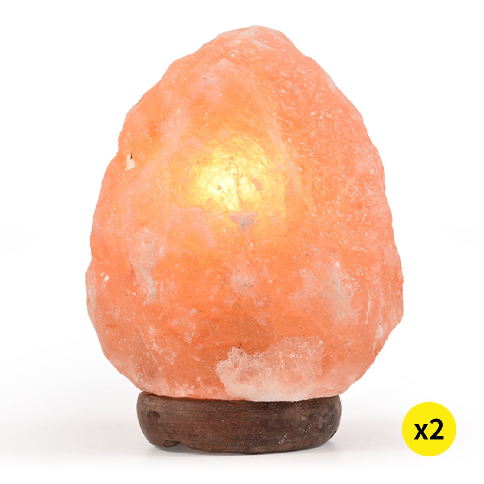 Two Himalayan Salt Lamps Natural Rock Crystal With Light Dimmer Switch - Dosylane
