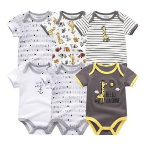 Unisex Baby Organic Cotton Bodysuit Pack of 6 - Dosylane