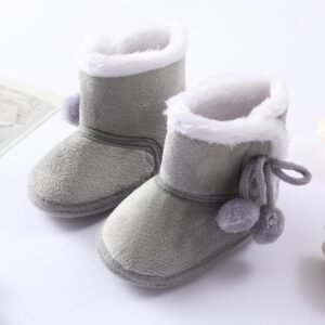 Unisex Baby Warm Winter Boots - Grey - Dosylane