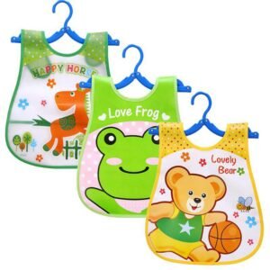Waterproof Cartoon Baby Feeding Apron Bib 3 Packs - Dosylane