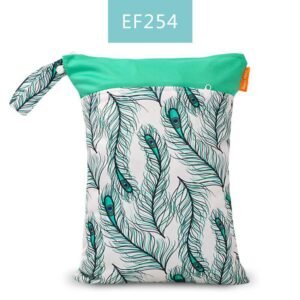 Waterproof Wet and Dry Double Zippered Diaper Bag - Green - Dosylane