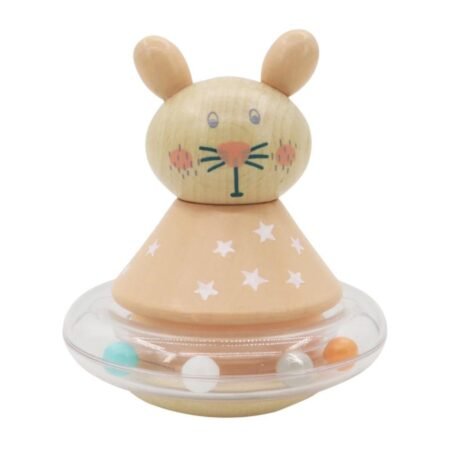 WOODEN ANIMAL ROLY-POLY RABBIT - Dosylane
