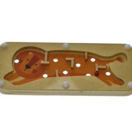 WOODEN JUNGLE ANIMAL LABYRINTH LION & HIPPO - Dosylane