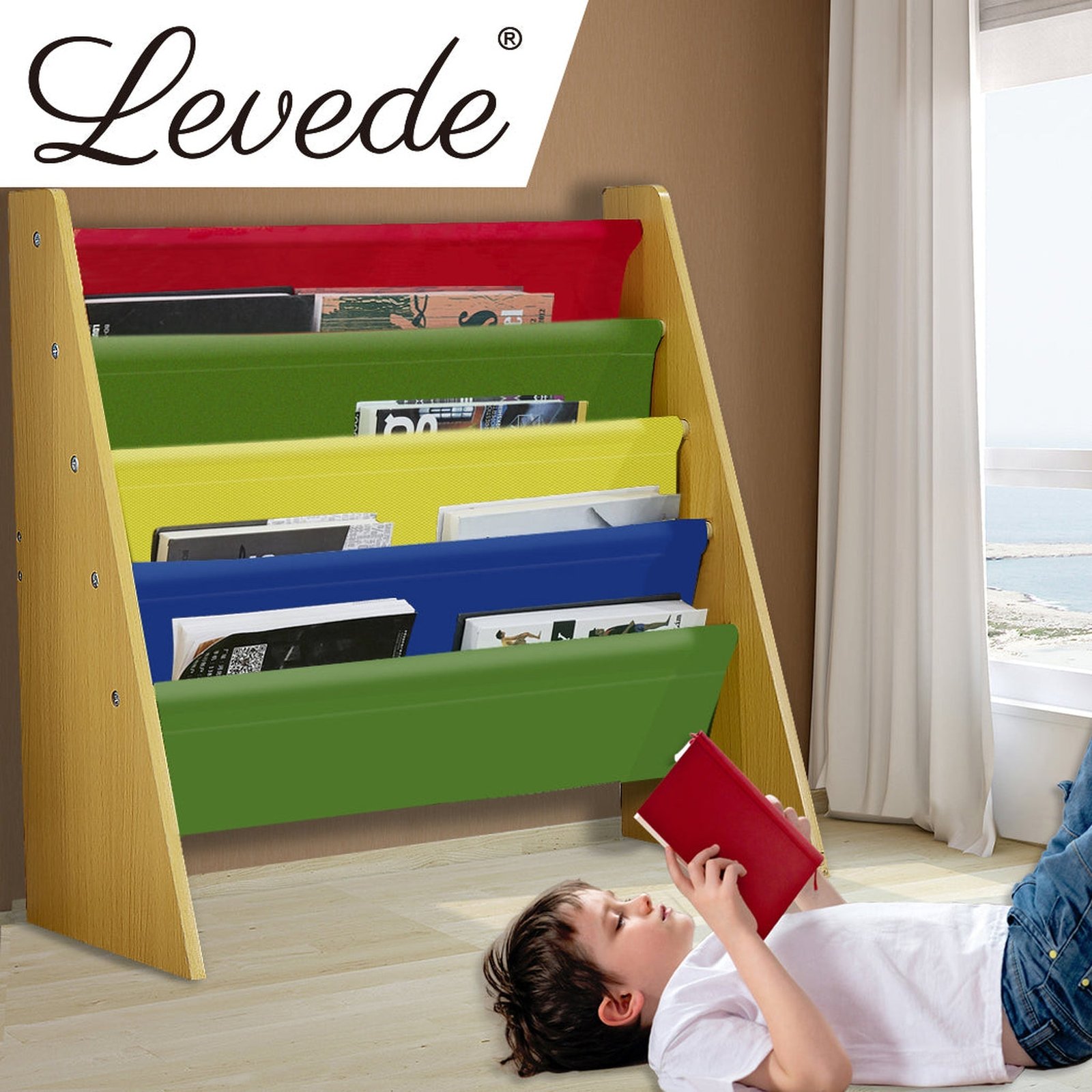 Wooden Kids Children Bookcase Toy Organiser - Dosylane