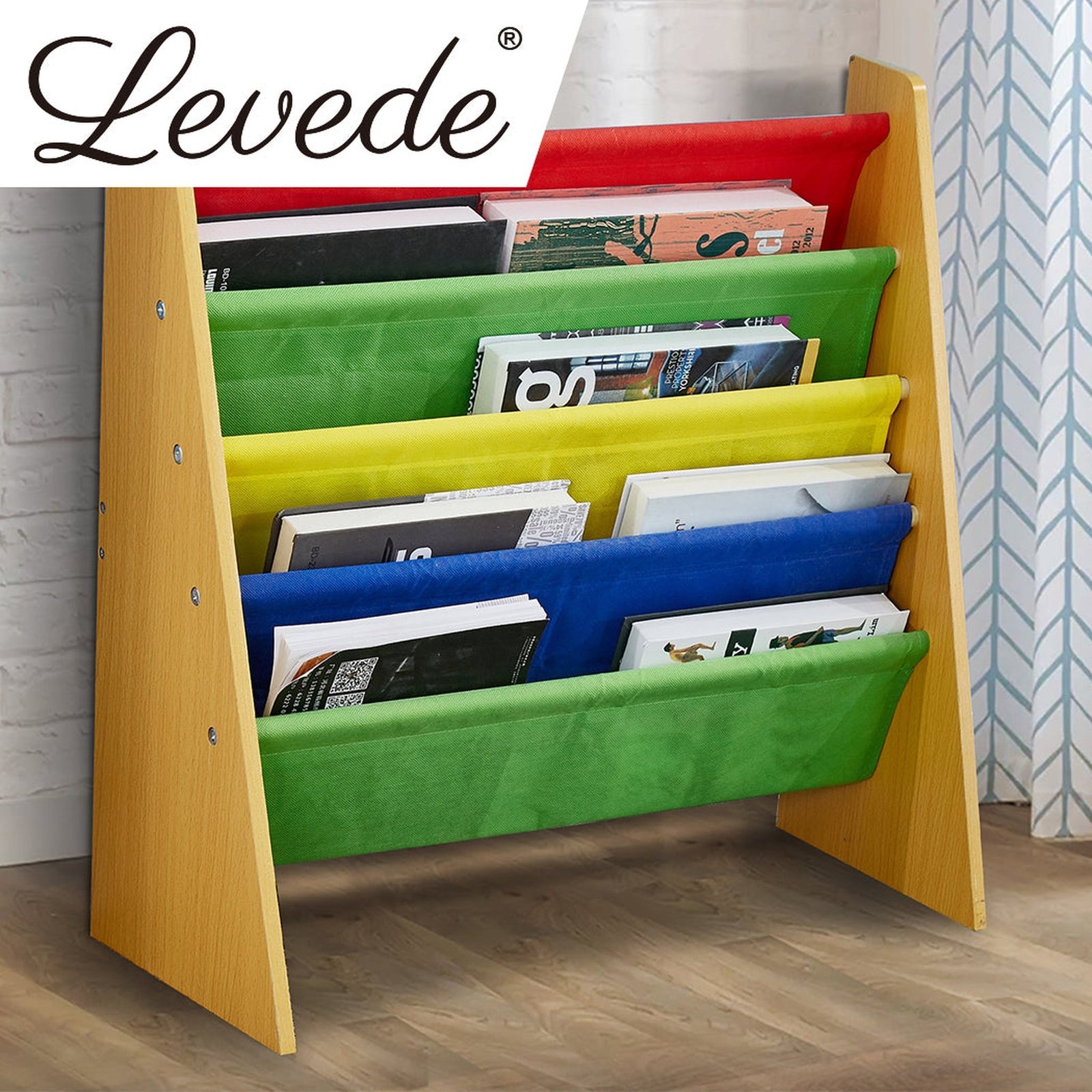 Wooden Kids Children Bookcase Toy Organiser - Dosylane