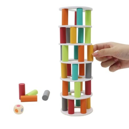 WOODEN PISA TOWER BALANCING GAME - Dosylane