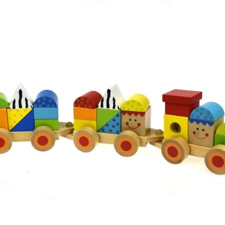 WOODEN STACKING TRAIN - Dosylane