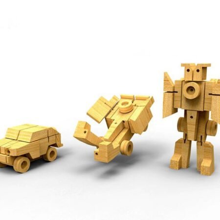 WOODEN TRANSFORMER LARGE - ARMYTRUCK - Dosylane