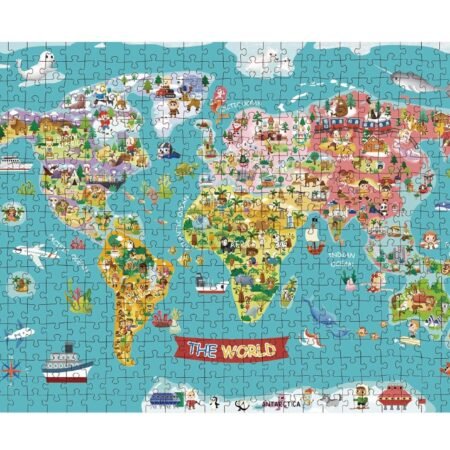 WORLD MAP JIGSAW PUZZLE 500 PCS - Dosylane