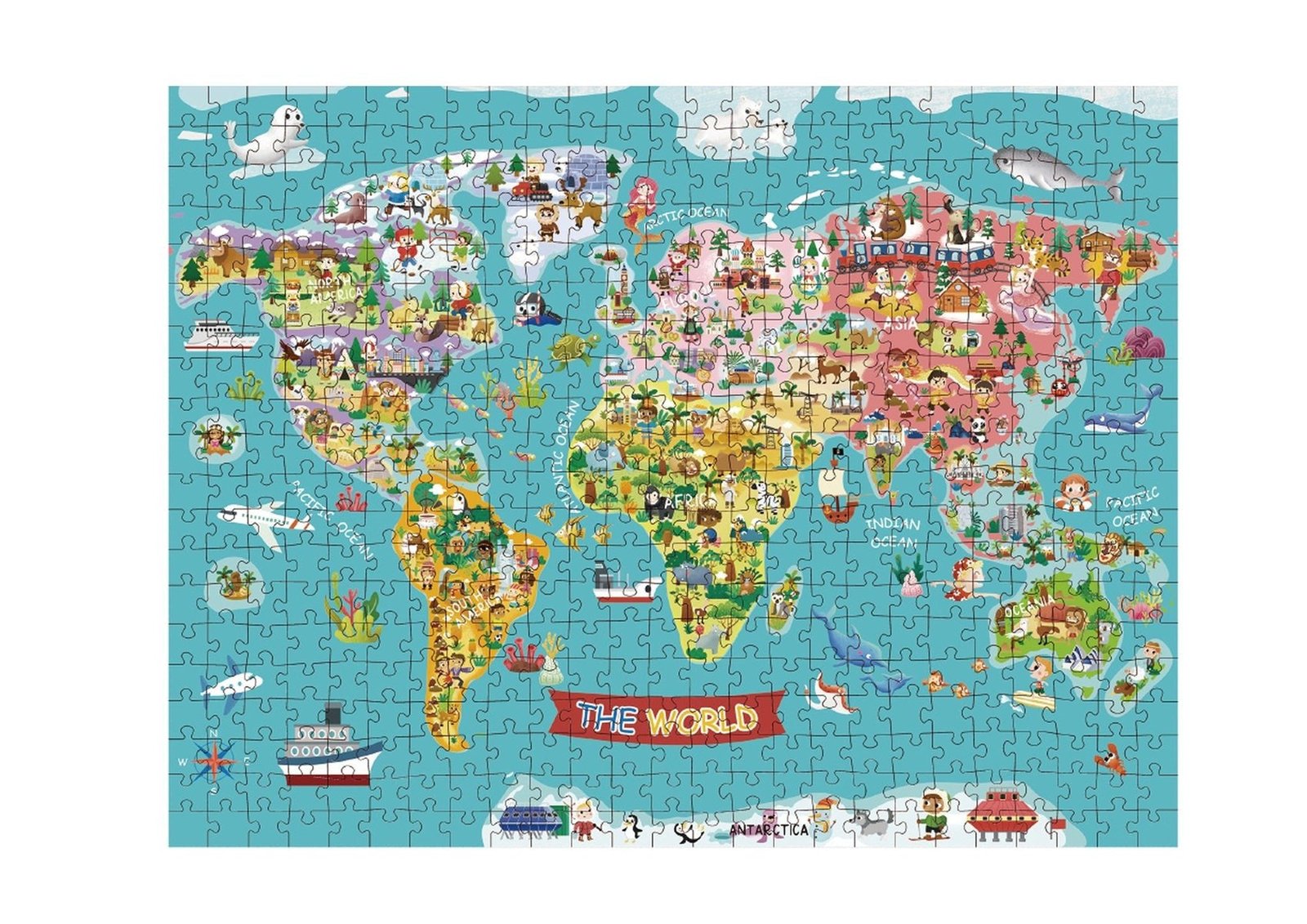 WORLD MAP JIGSAW PUZZLE 500 PCS - Dosylane