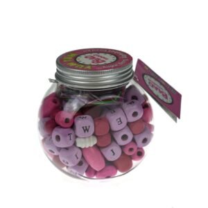 YUM YUM PINK SUGAR BERRY ALPHABET BEAD CRAFT KIT - Dosylane