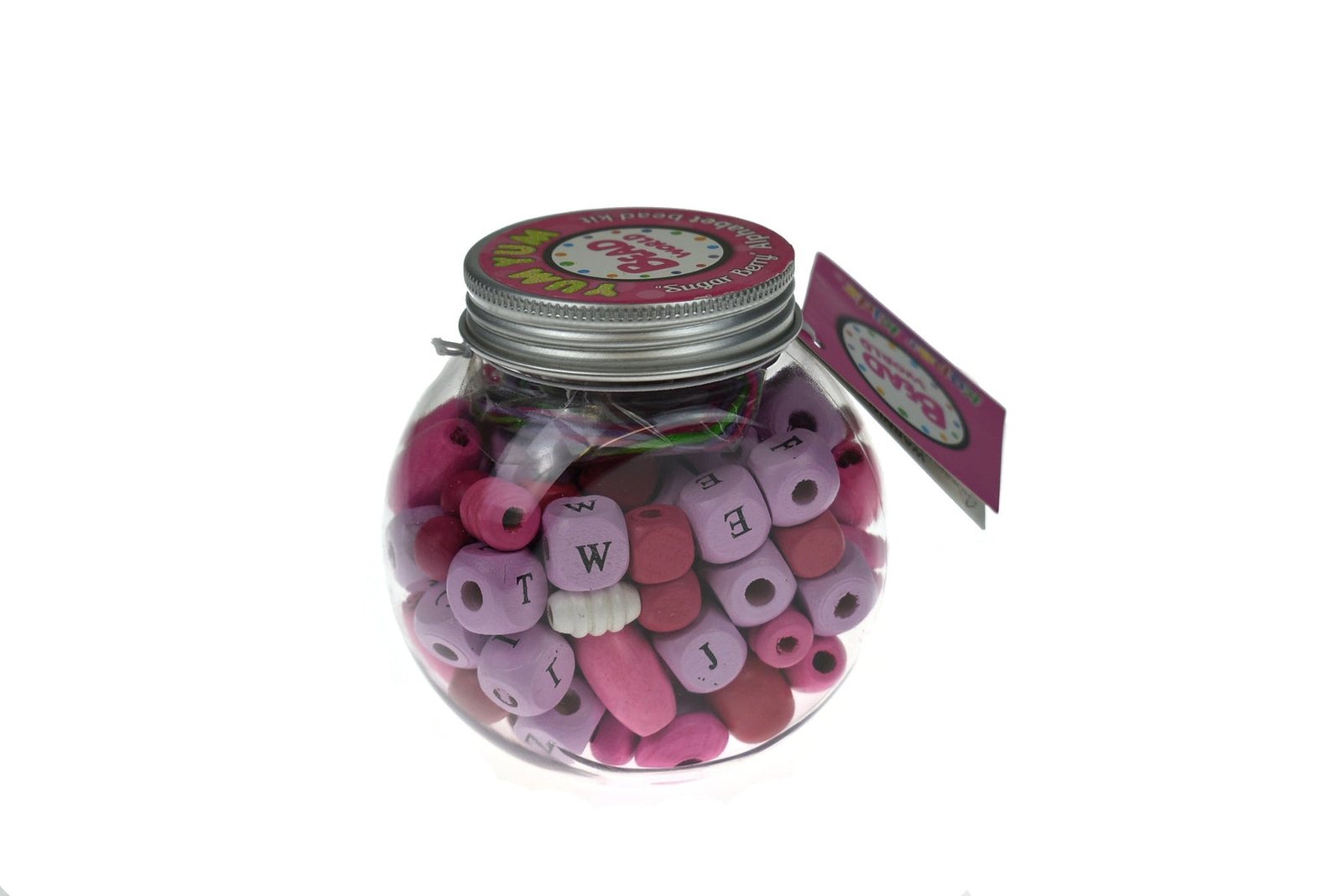 YUM YUM PINK SUGAR BERRY ALPHABET BEAD CRAFT KIT - Dosylane
